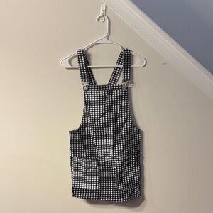 Forever 21 Monochrome Checkered Overall Skirt